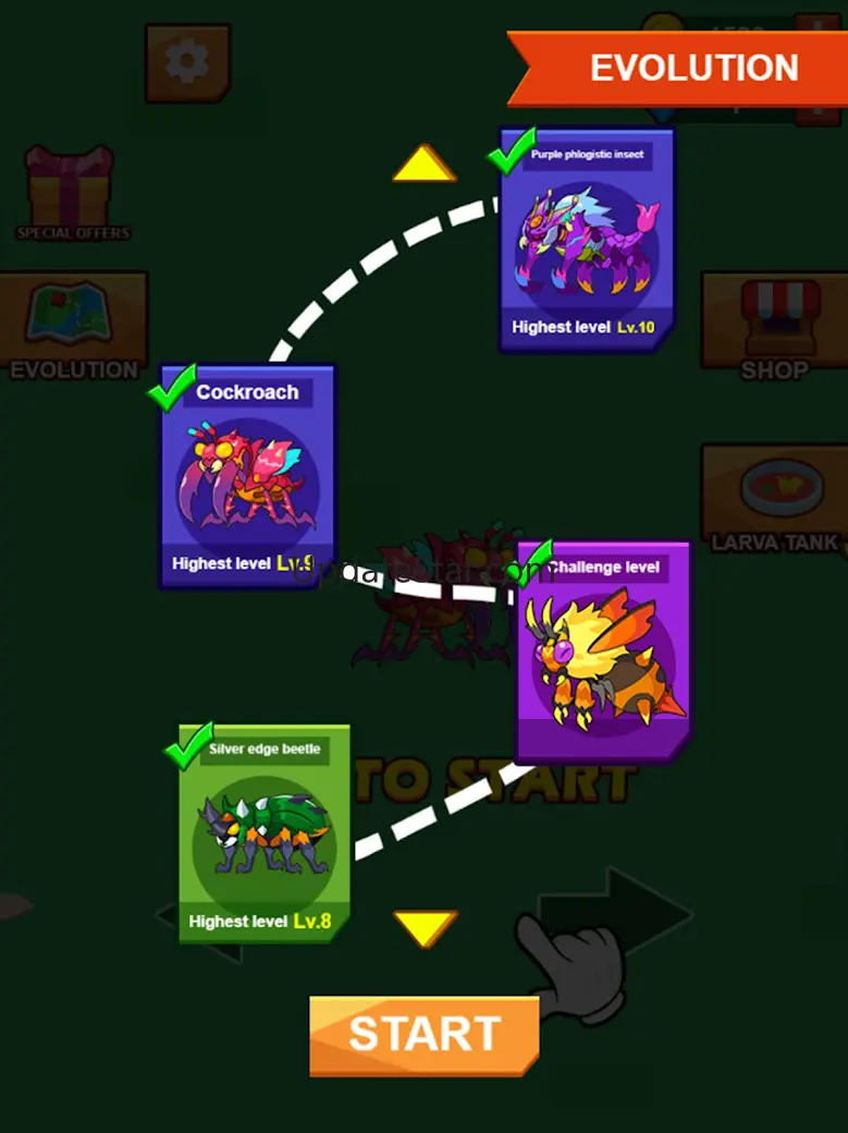 Rules of Insectr-Bug Evolution
