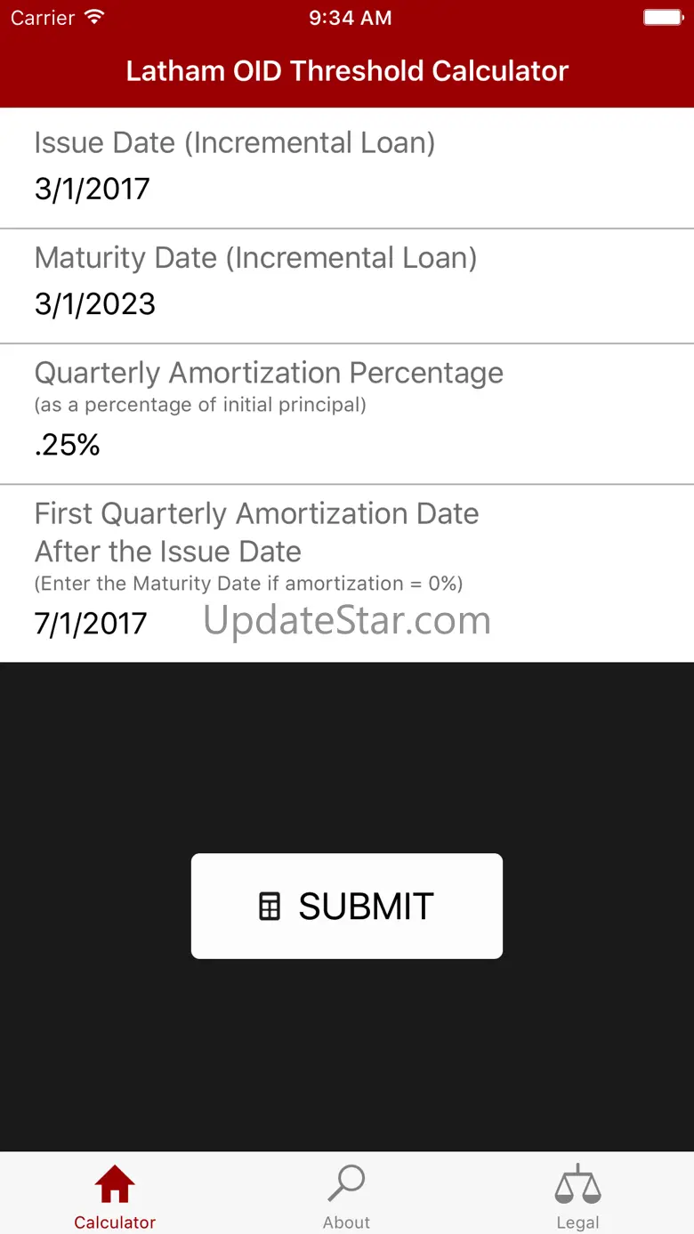 OID Threshold Calculator 1.3.0