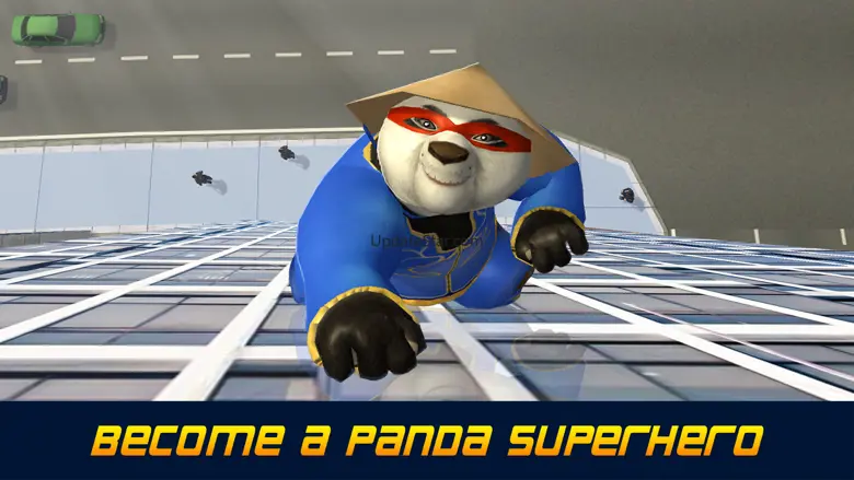 Panda Rope Stunts: Flight over Crime City 1.0