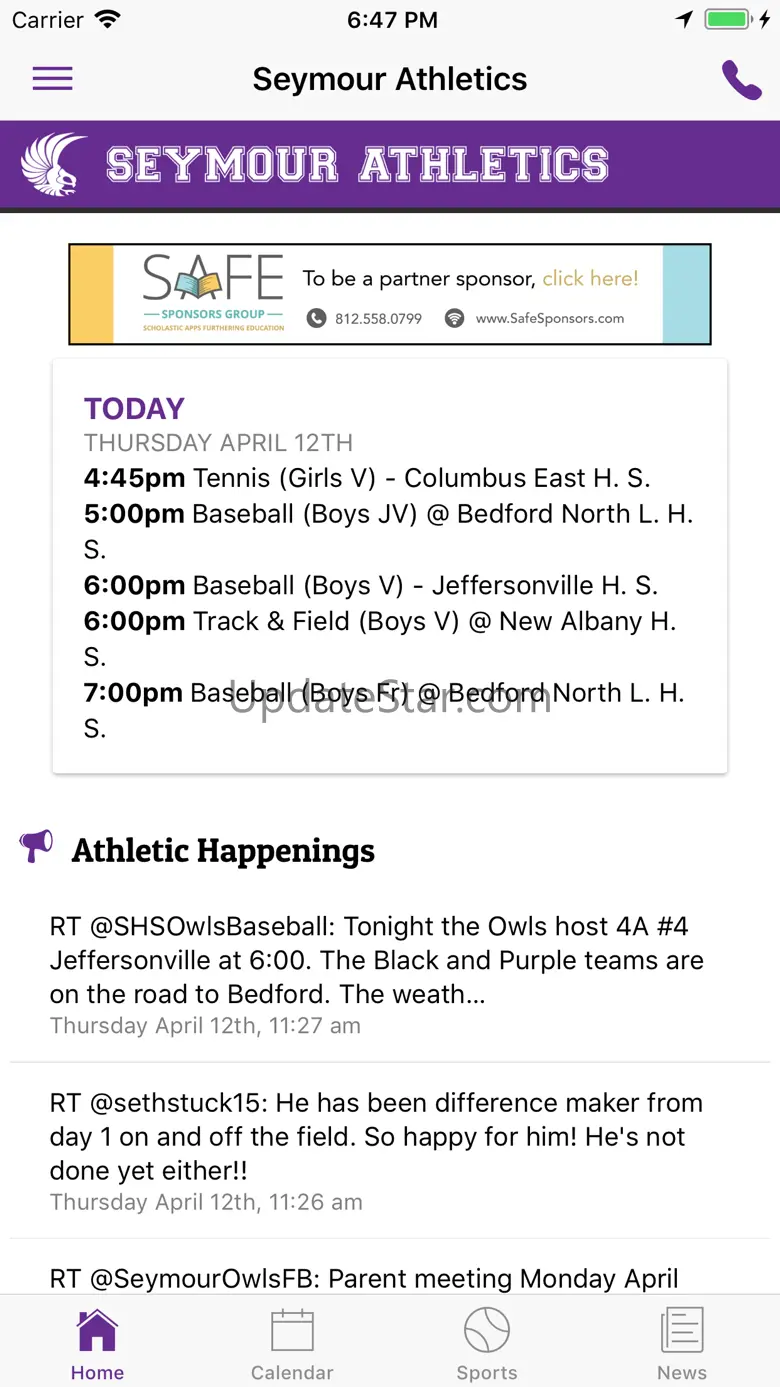 Seymour Athletics 1.0.0