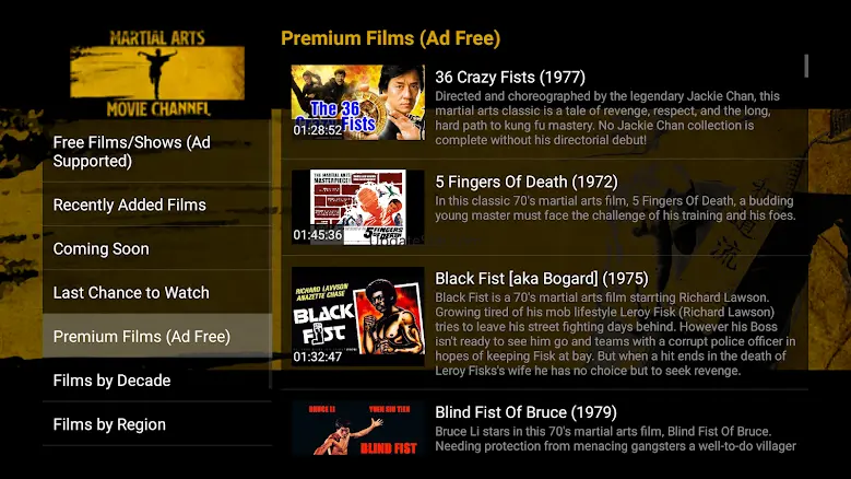Martial Arts & Kung-Fu Movie C 2.2.2-googleplay