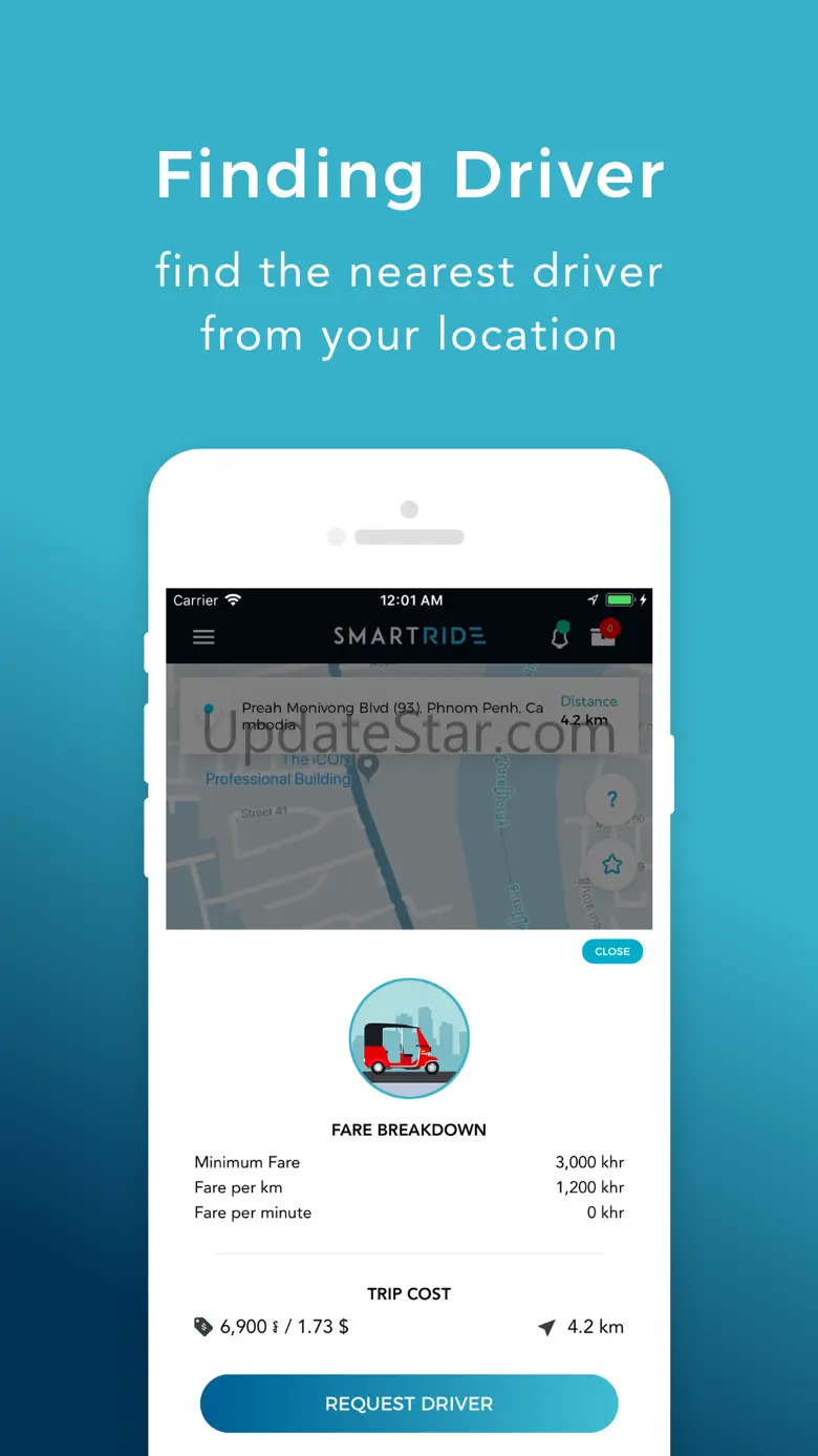 SmartRide taxi in cambodia 1.3.1