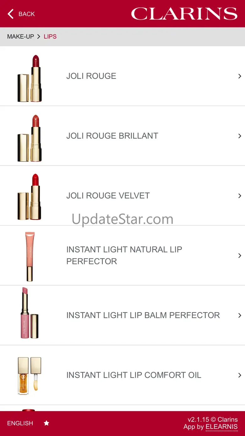 Clarins Product Library 1.0.13