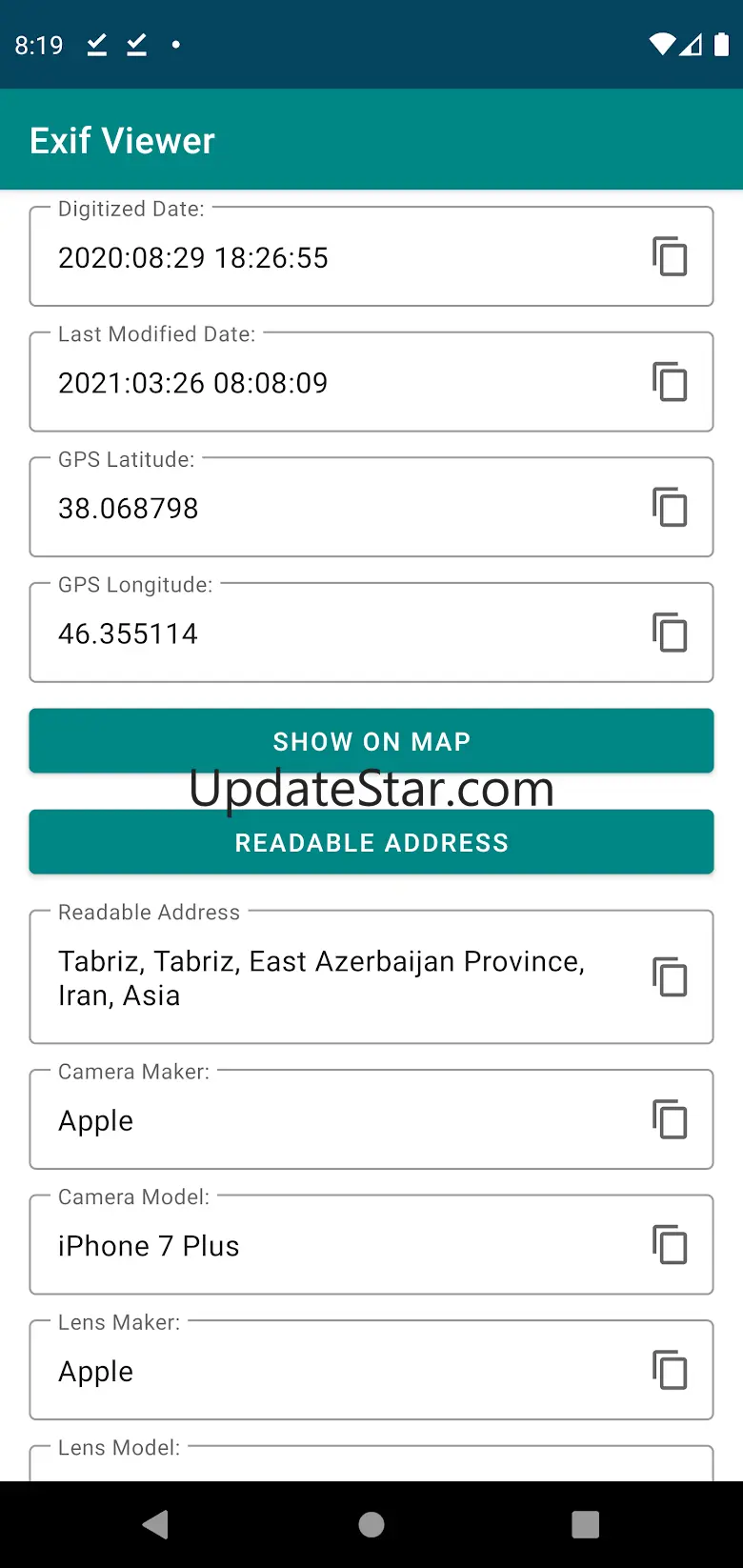 EXIF Viewer - Easy Copy 1.2.2