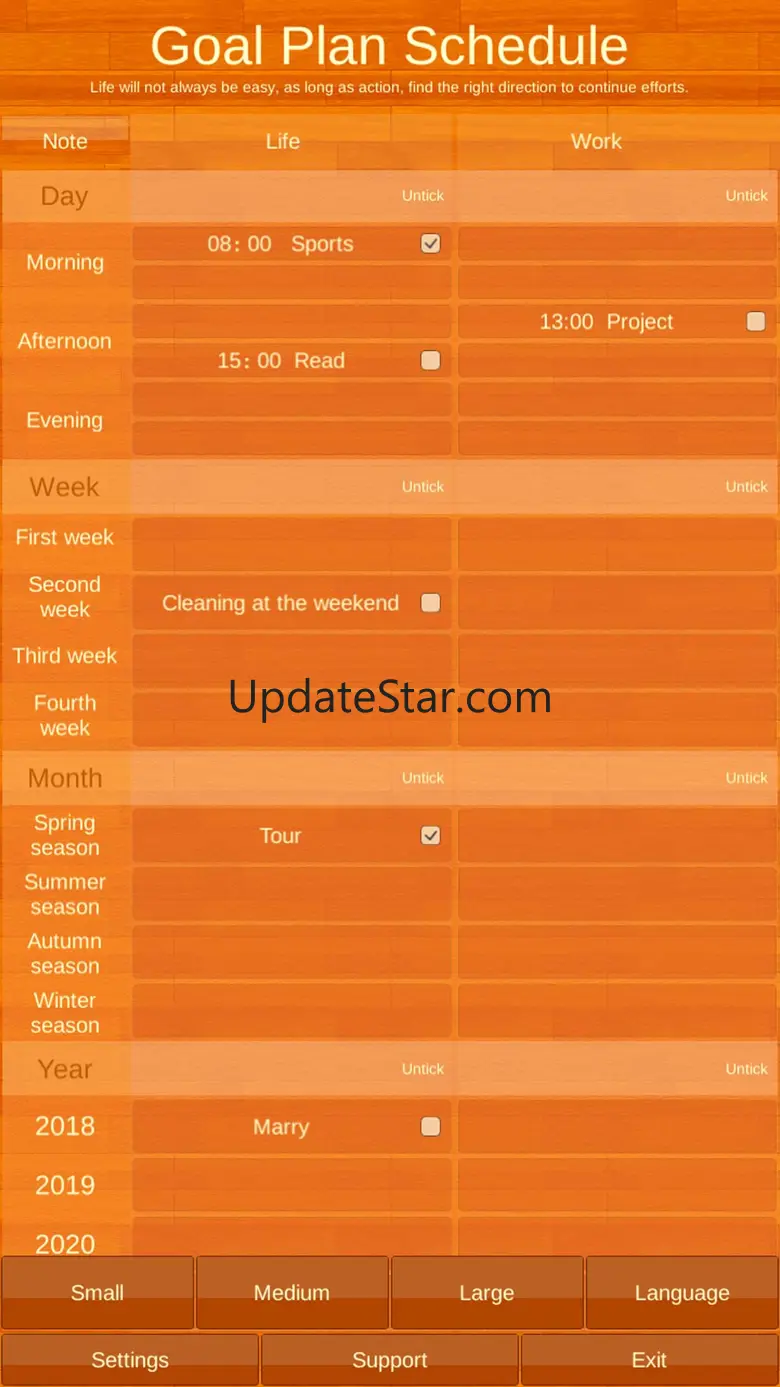 Goal Plan Schedule 1.0