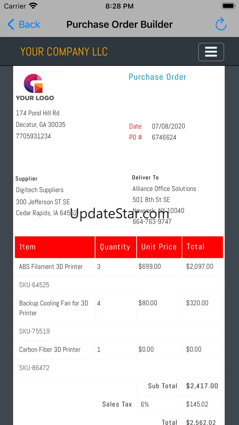 Purchase Order Builder 1.4