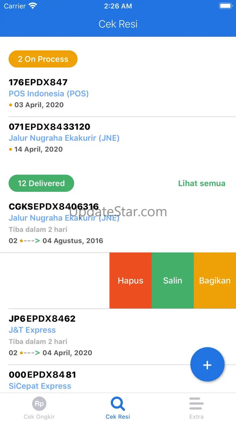 Cek Paket 1.3.2