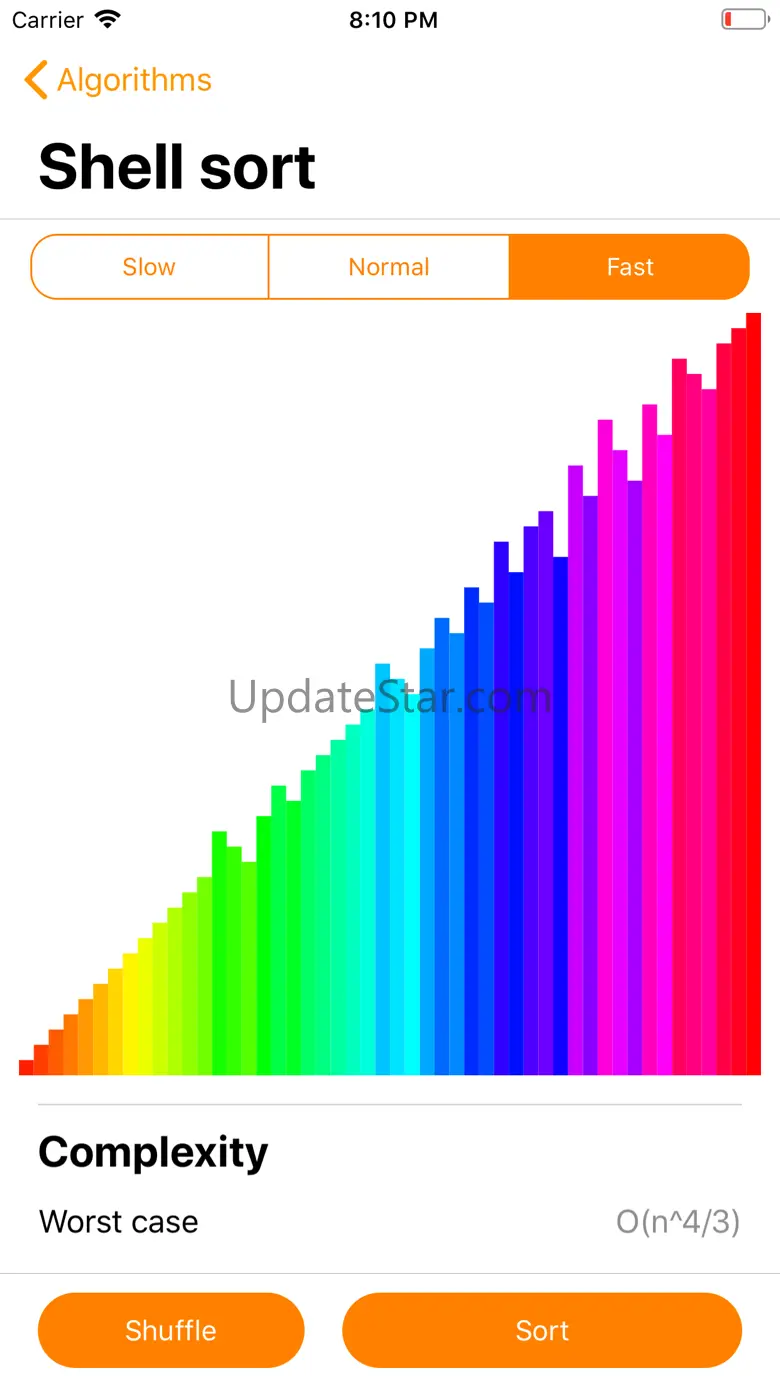 Sorting algorithms visualised 1.0