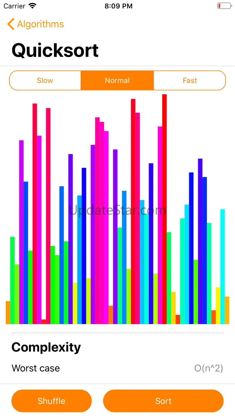 Sorting algorithms visualised 1.0