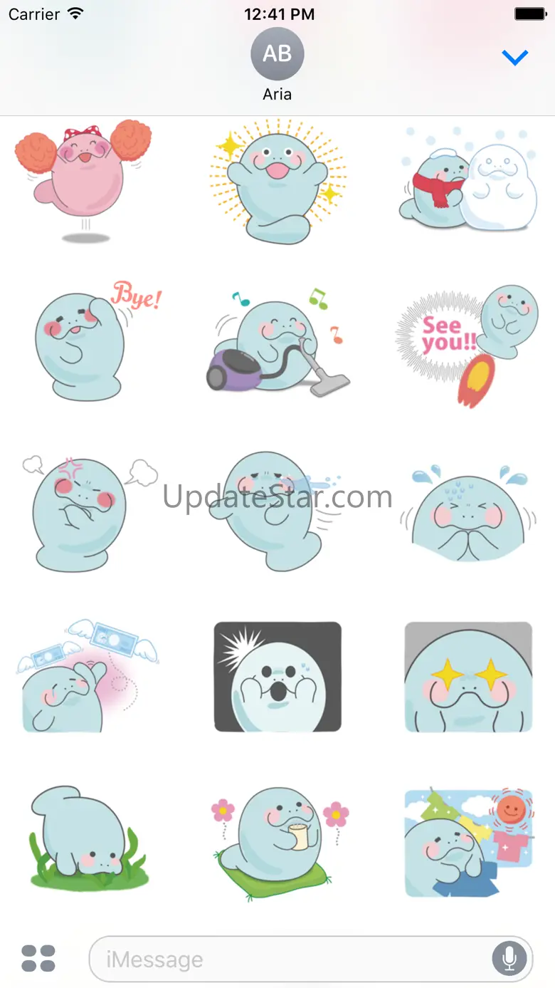Bashful American Manatee Emoji 1.0