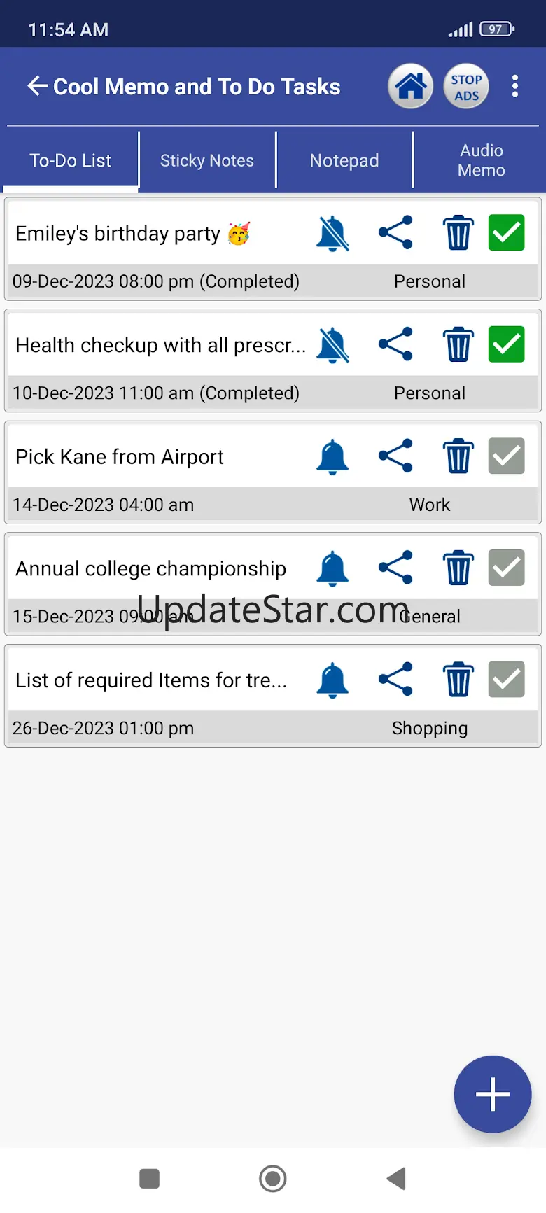 Memo Notes & To Do Tasks Diary 3.1