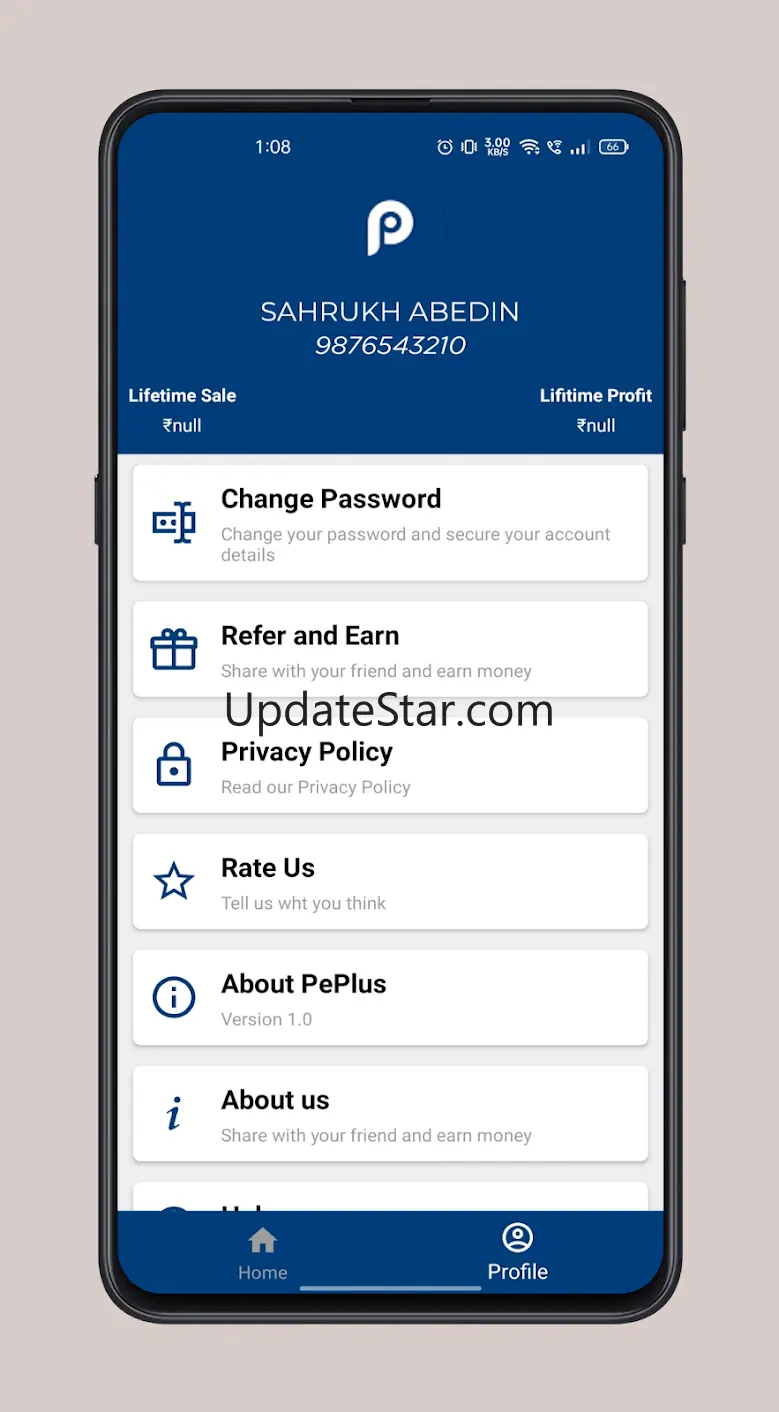 PePlus Recharge Commission App v 2.1