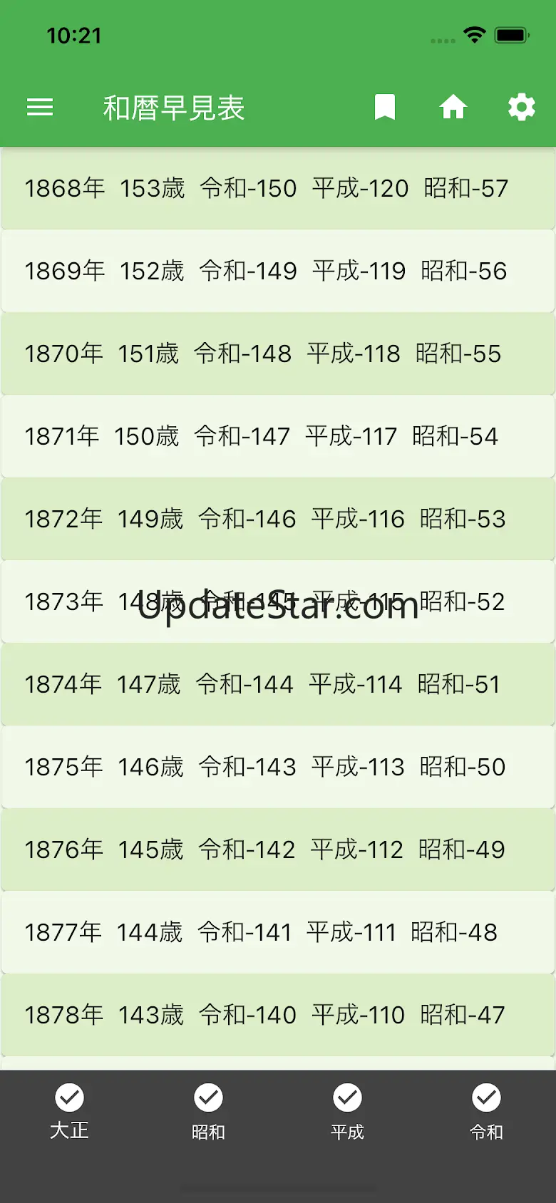 西暦・和暦・年齢・干支・人生暦の早見表 9.0.0