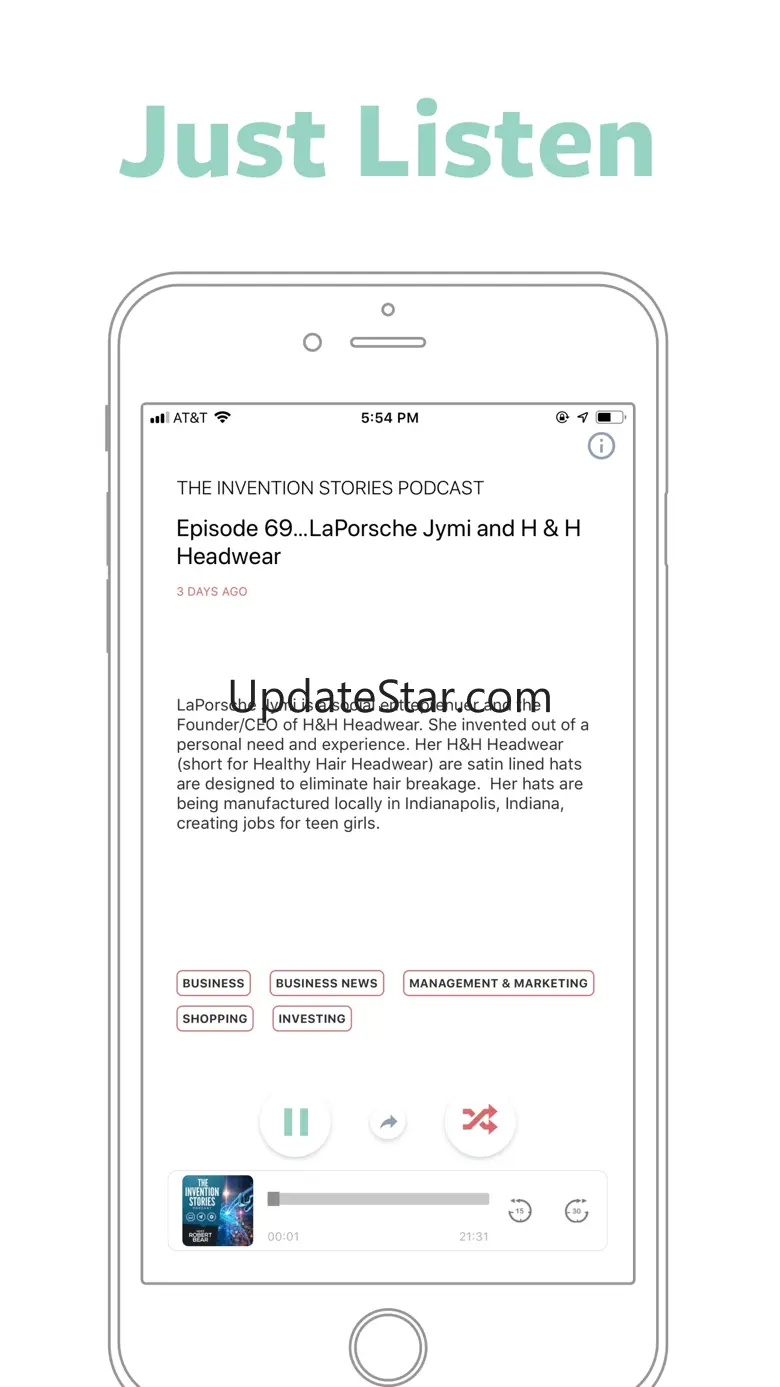 Just Listen: Podcast App 1.2