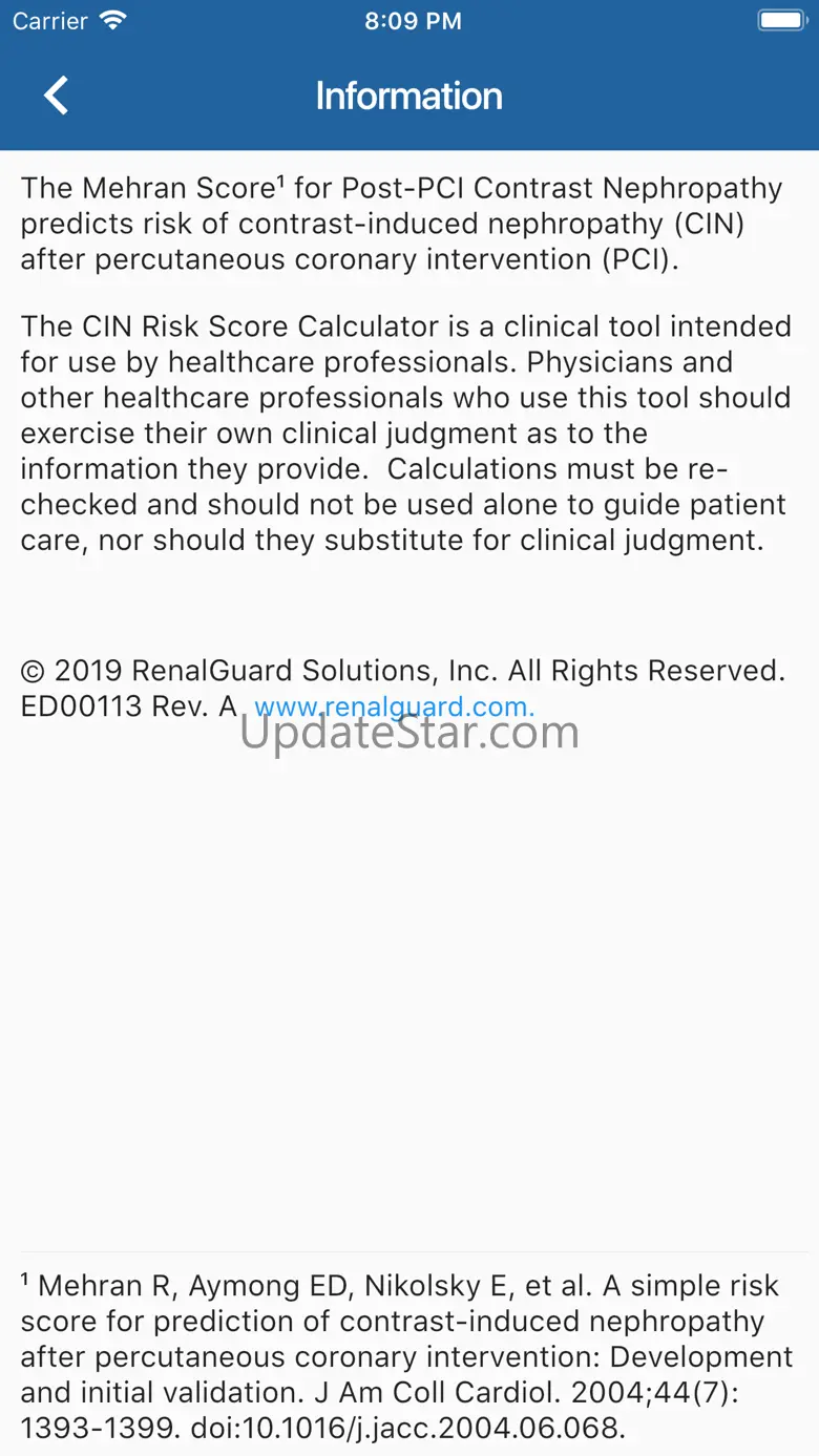 RenalGuard® AKI Calculator 1.0.1