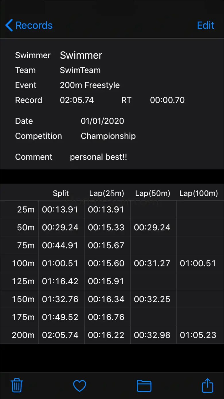 Watch for Swimming Race 4.0