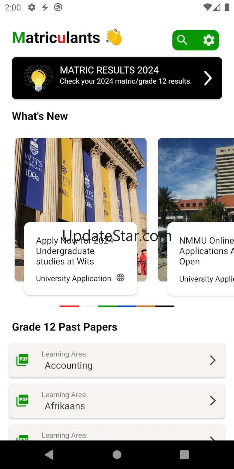 Matric Exam Papers Learning+Results+ SDK