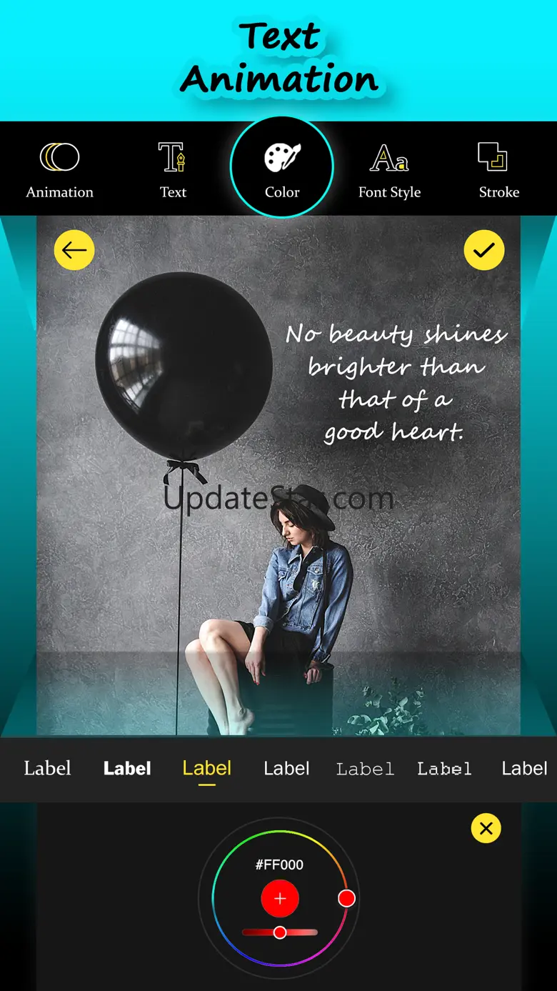 Text Animation on Video Maker 1.2