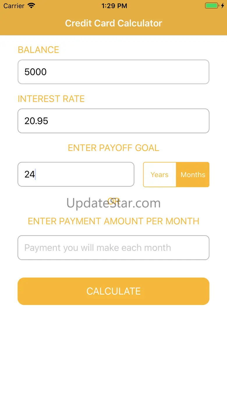Credit Card Debt Payoff Calc 1.1