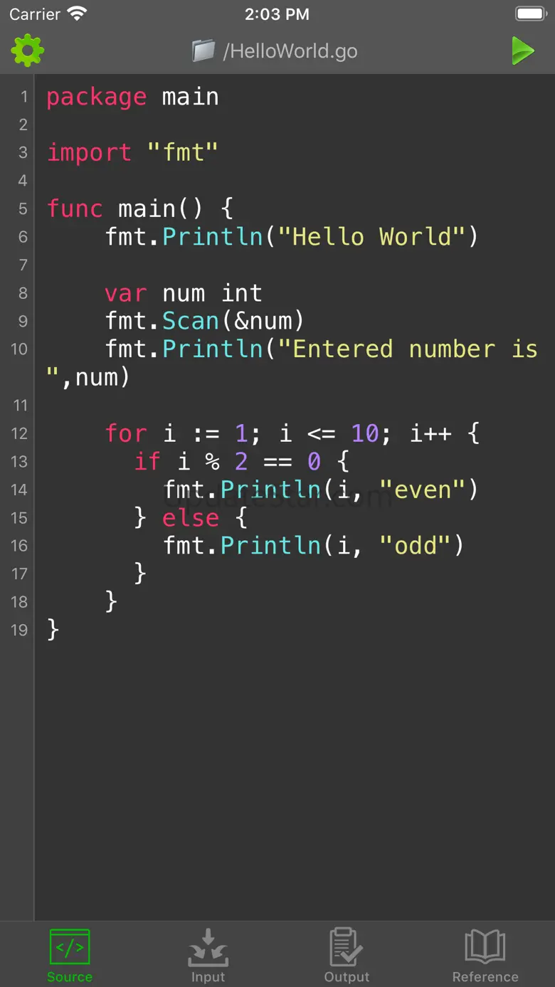 Go Programming Compiler 1.8.1
