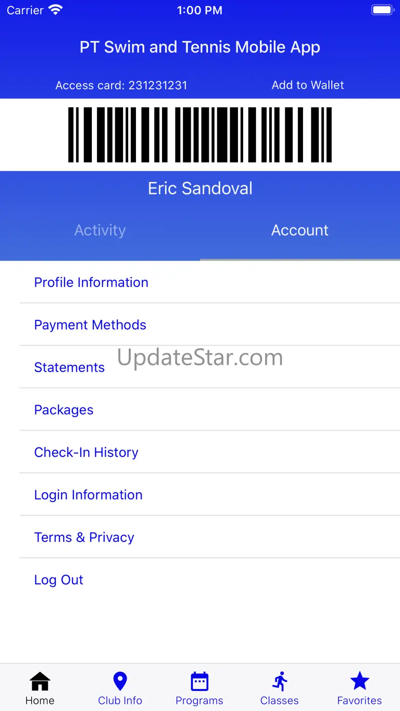 PT Swim and Tennis Mobile App 10.5.0