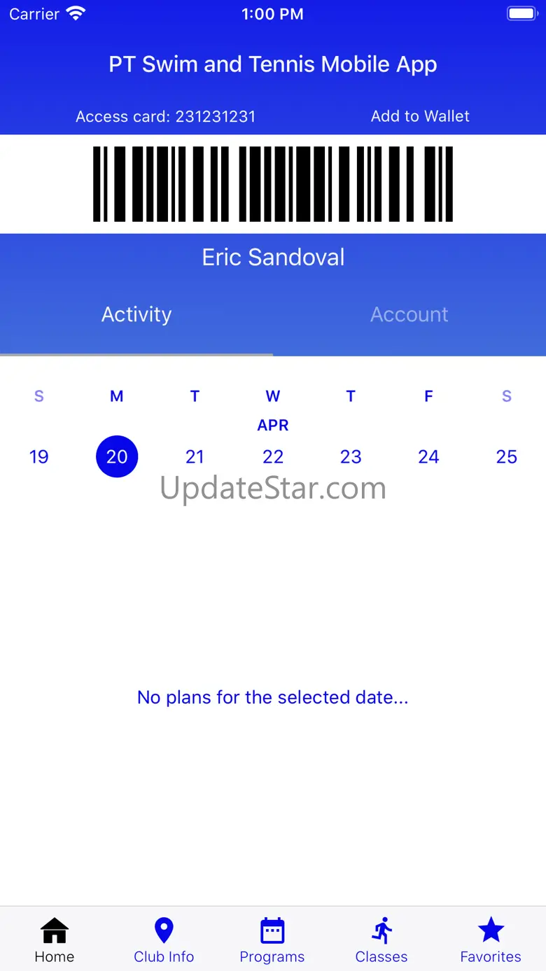 PT Swim and Tennis Mobile App 10.5.0