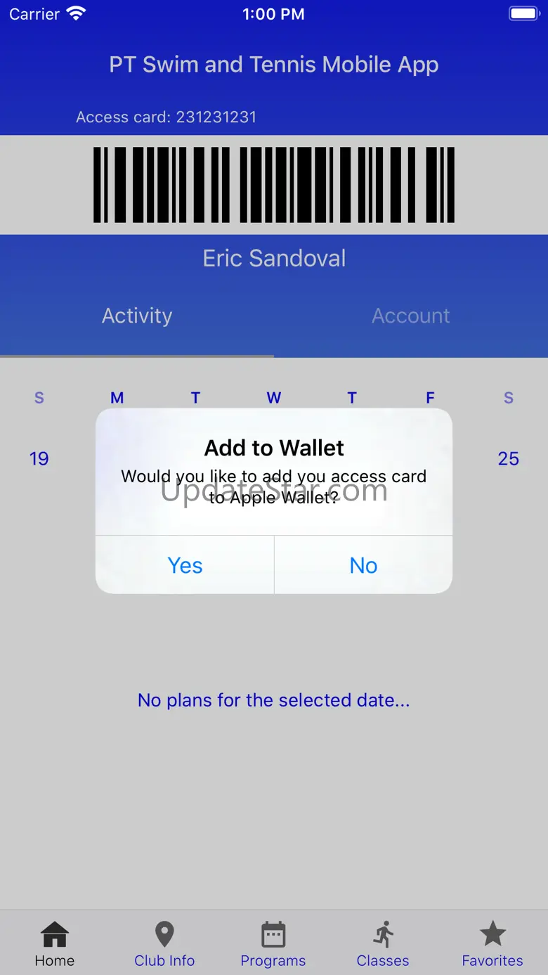PT Swim and Tennis Mobile App 10.5.0