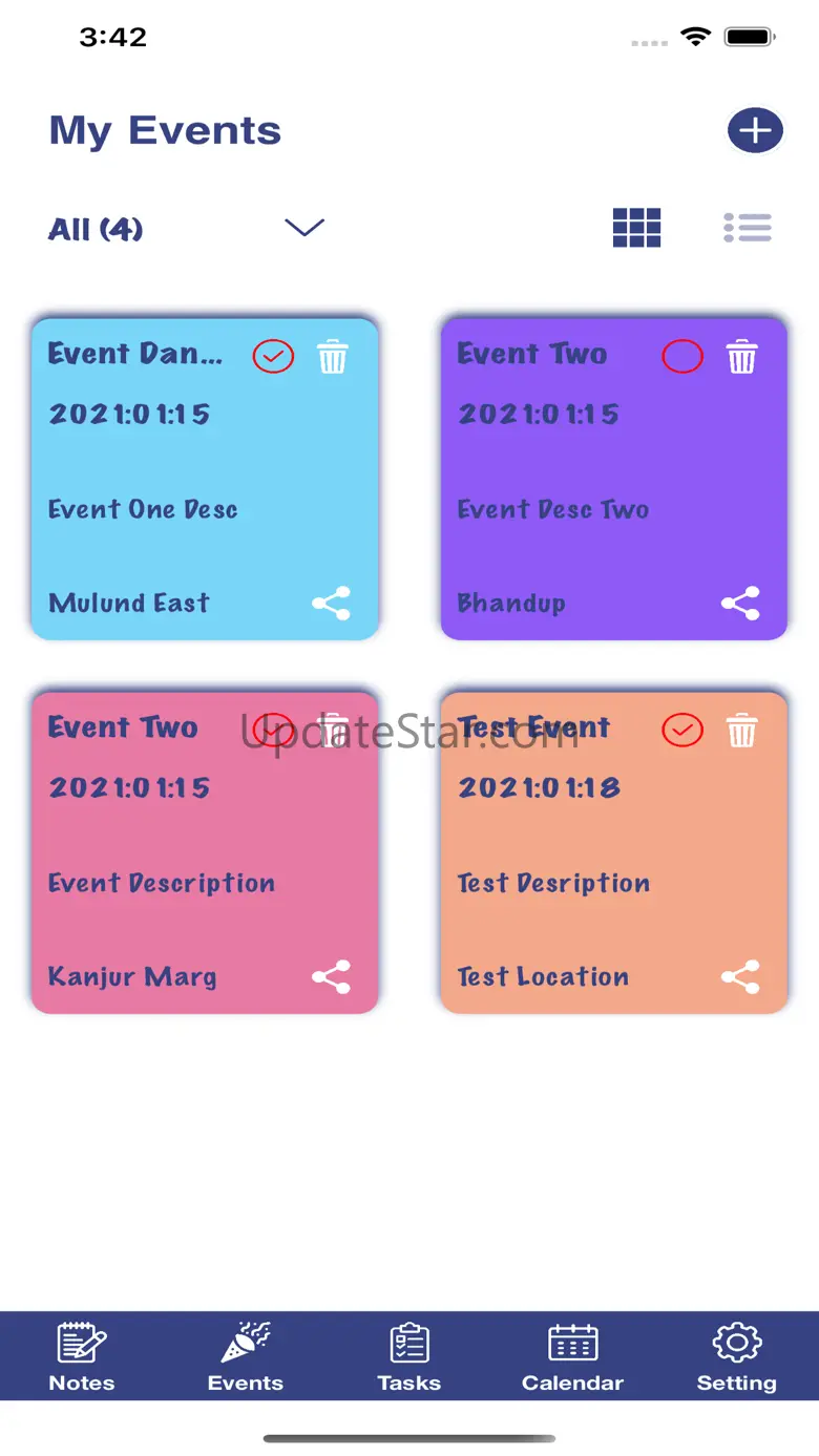 Sticky Notes+Reminders Events 5.2.0
