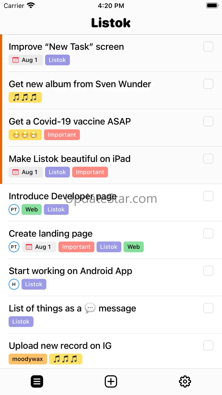 Listok 1.0.1