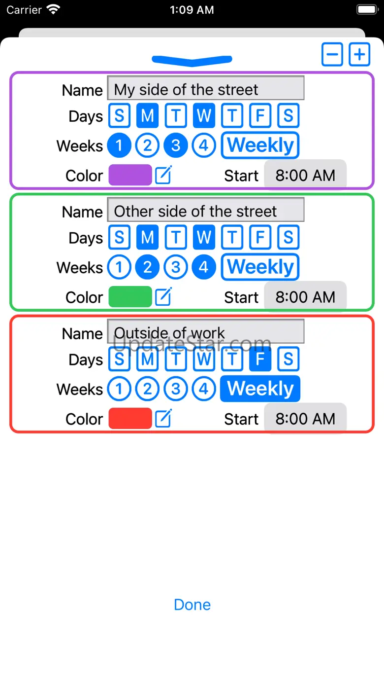 Sweeping Reminders 1.1.0