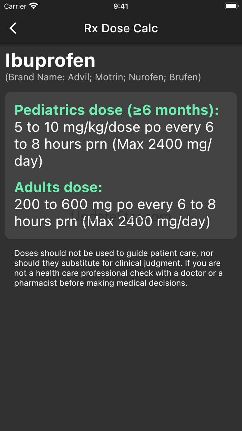 Rx Dose Calc 2.0.0