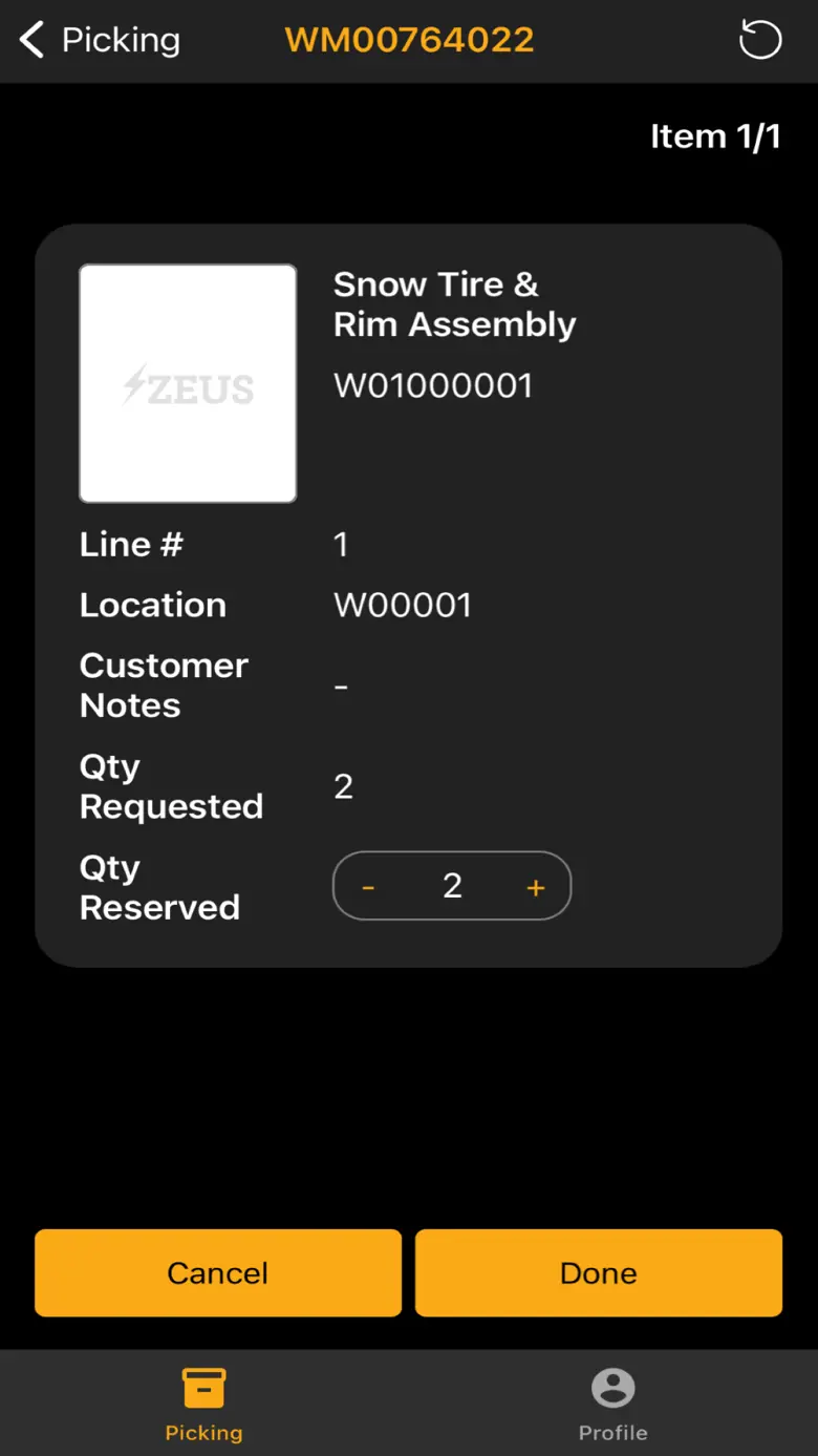 Zeus Material Management 2.3