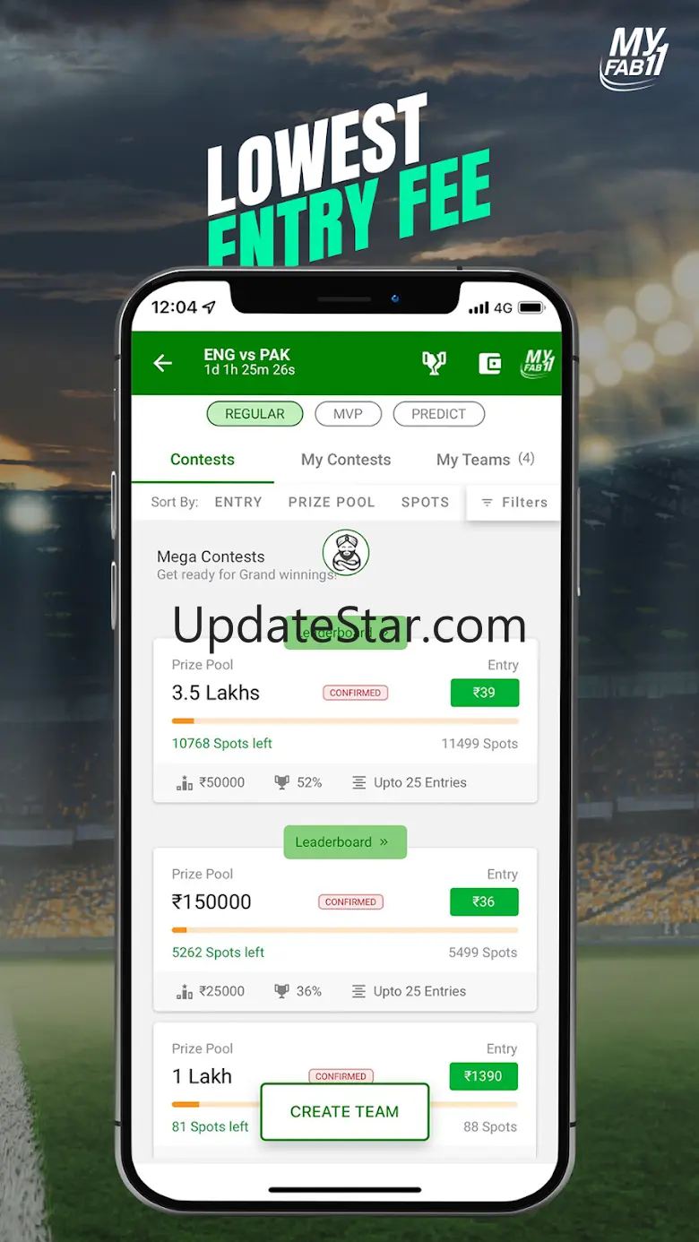 MyFab11 : Fantasy Cricket App