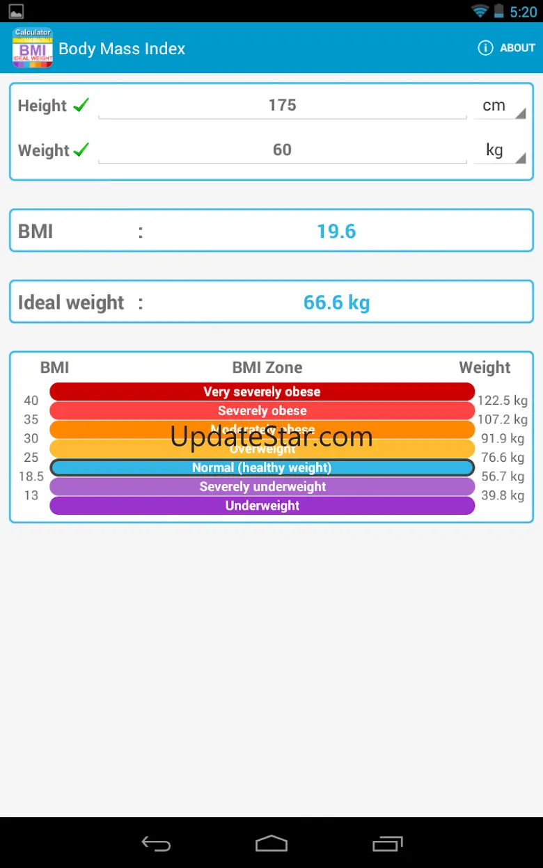 Body Mass Index Calculator BMI 1.2.2