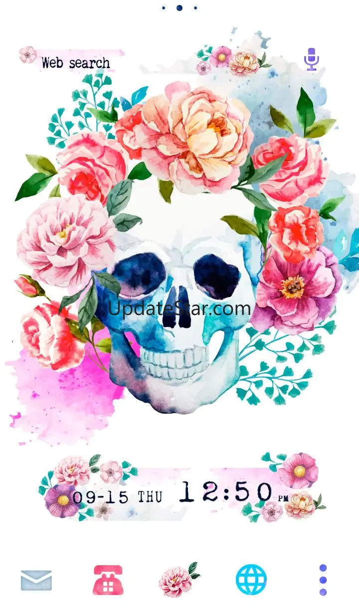 Skull Flowers Theme +HOME 1.0.0