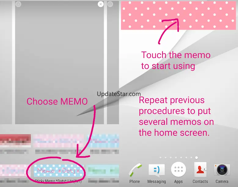 Sticky Memo Notepad *Dots* 1.4