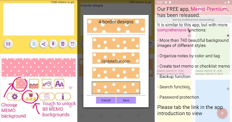 Sticky Memo Notepad *Dots* 1.4