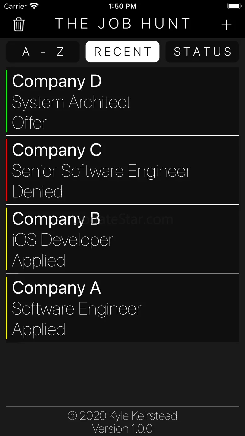 The Job Hunt 1.0.0
