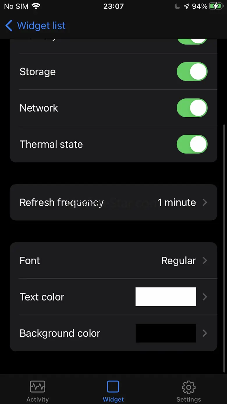 Data Activity Widget 2.0