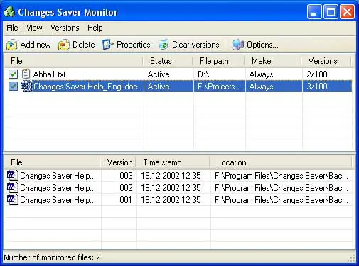 Changes Saver 2.2