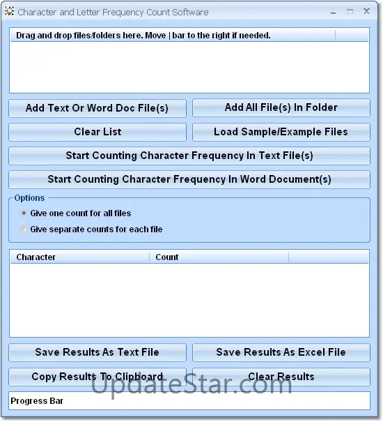 Character (Letter) Frequency Count Software 7.0