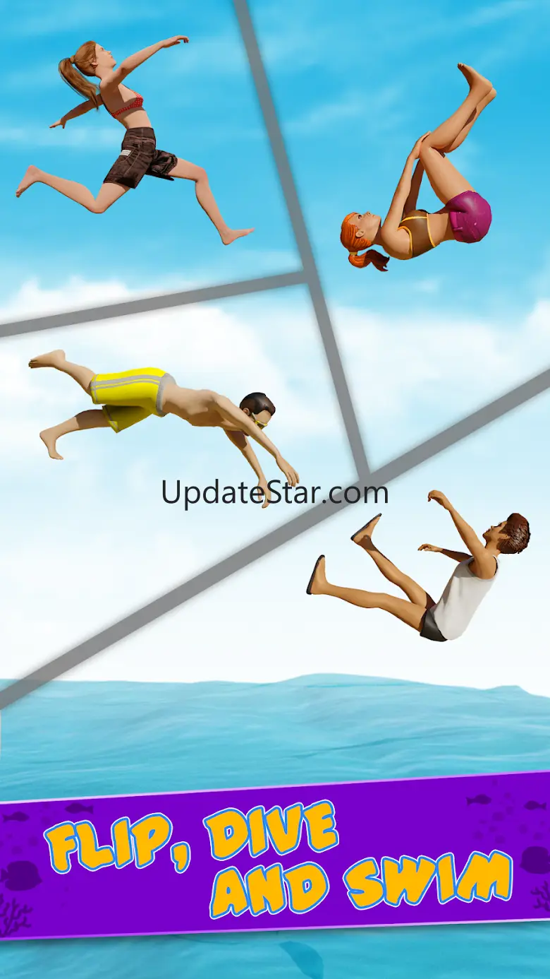 Cliff Flip Diving 3D Flip 2.4