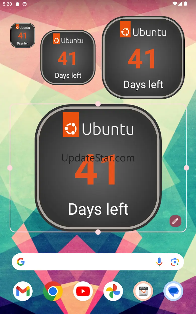 Ubuntu Countdown Widget v22.10