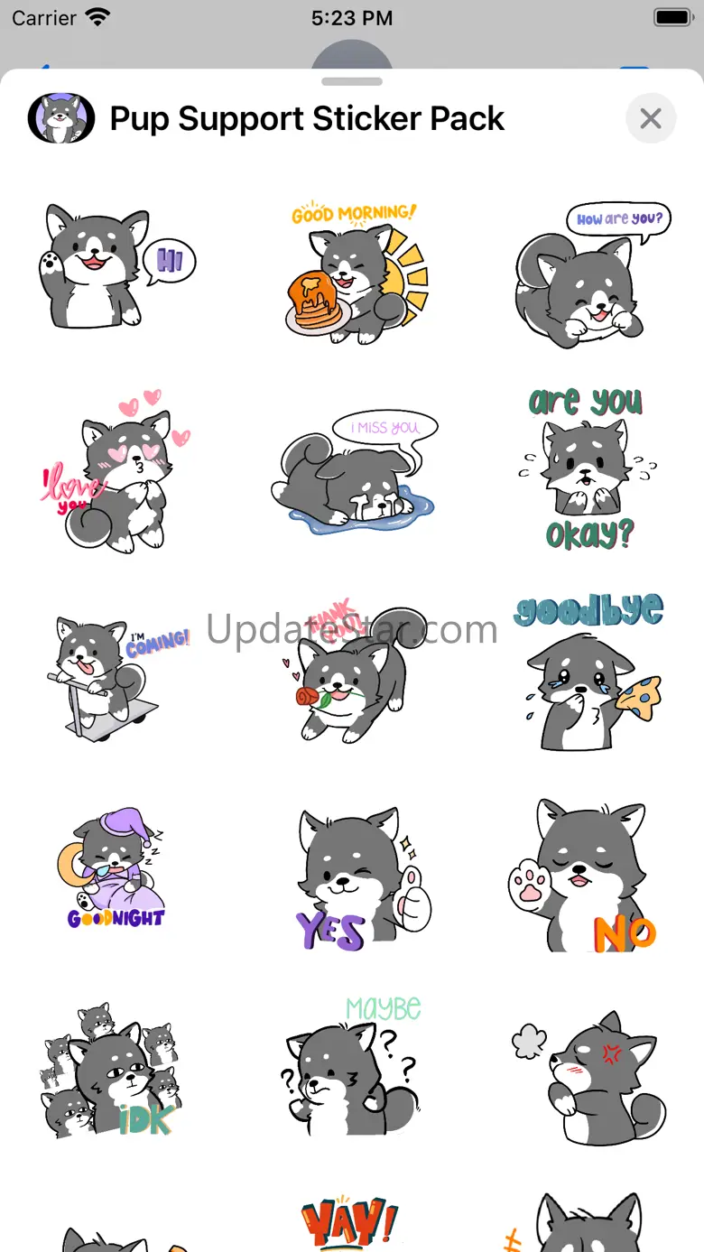 Pup Support Stickers 1.0