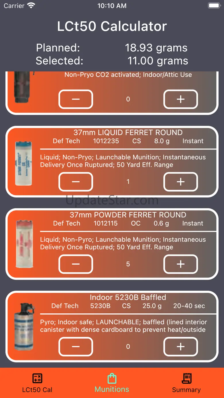OpsPlan LCT50 Calculator 1.0.2