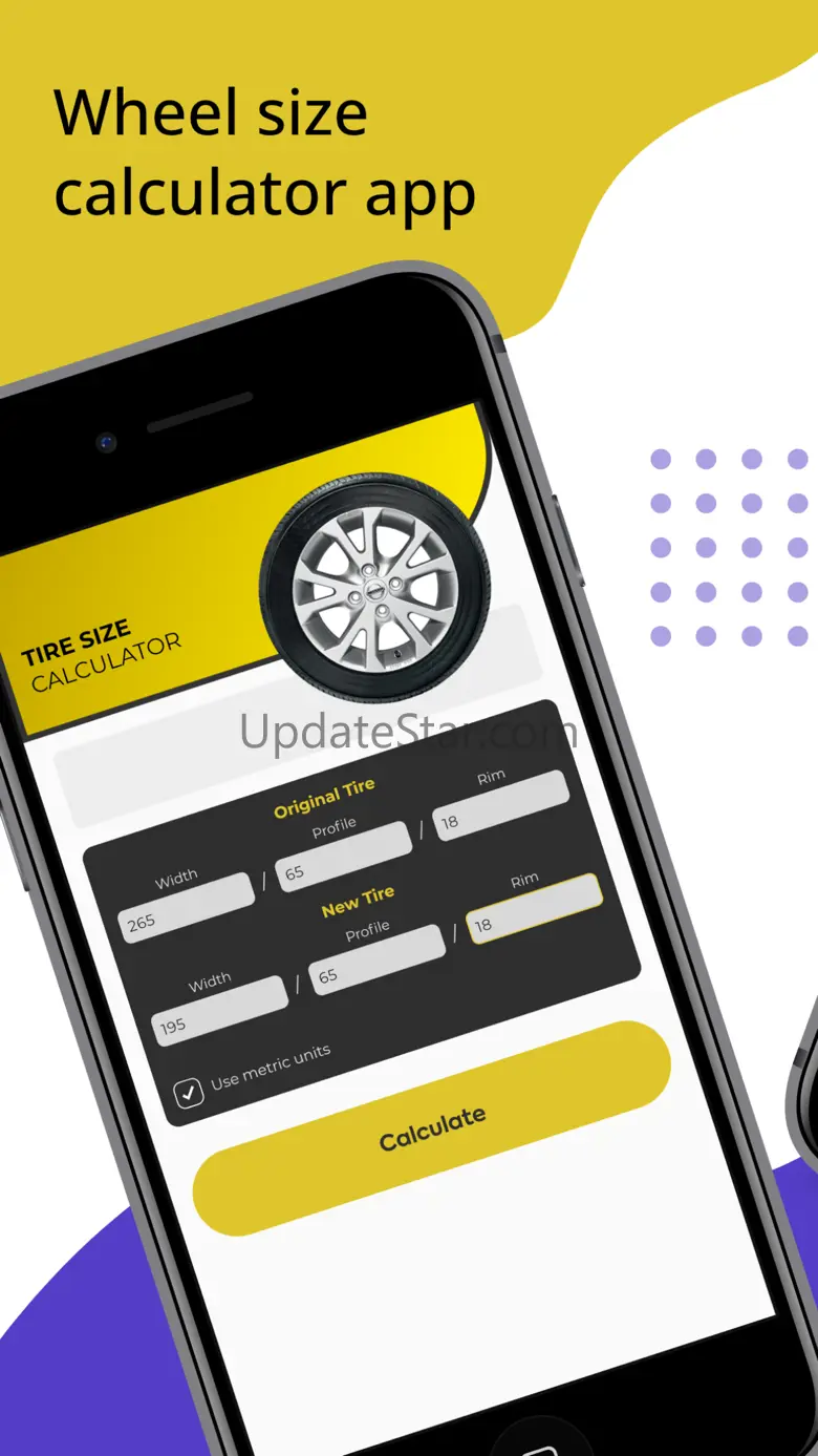 Tire Size Calculator - Upsize 1.2