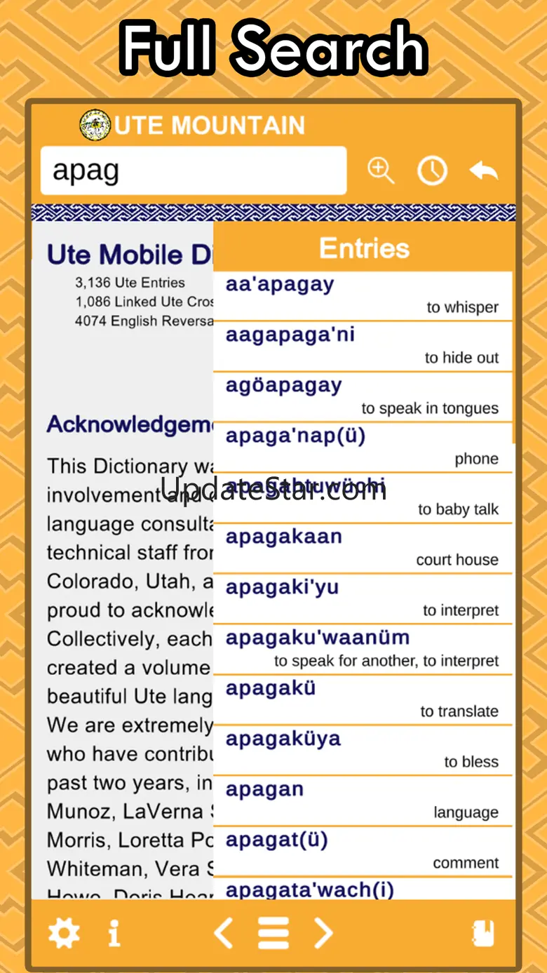 Ute Mobile Dictionary 1.1