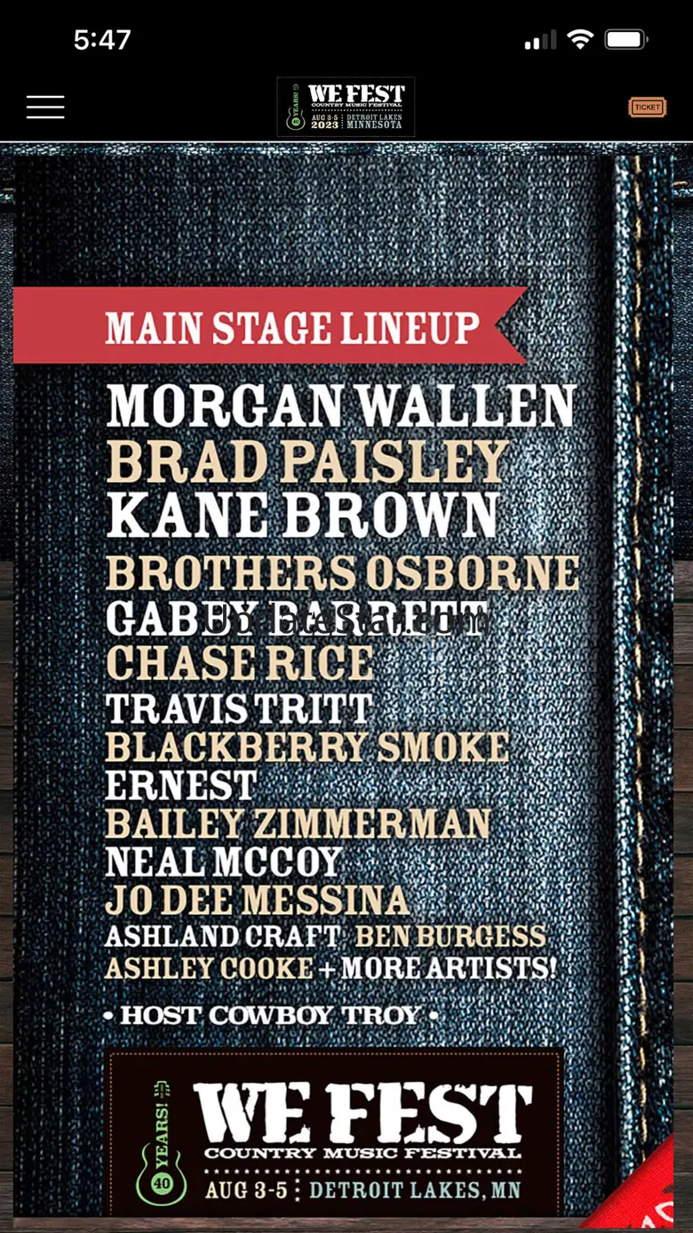 WE Fest Country Music Fest MN 1.0.2