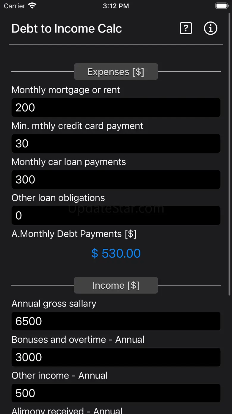 Debt 2 Income Calculator 1.0