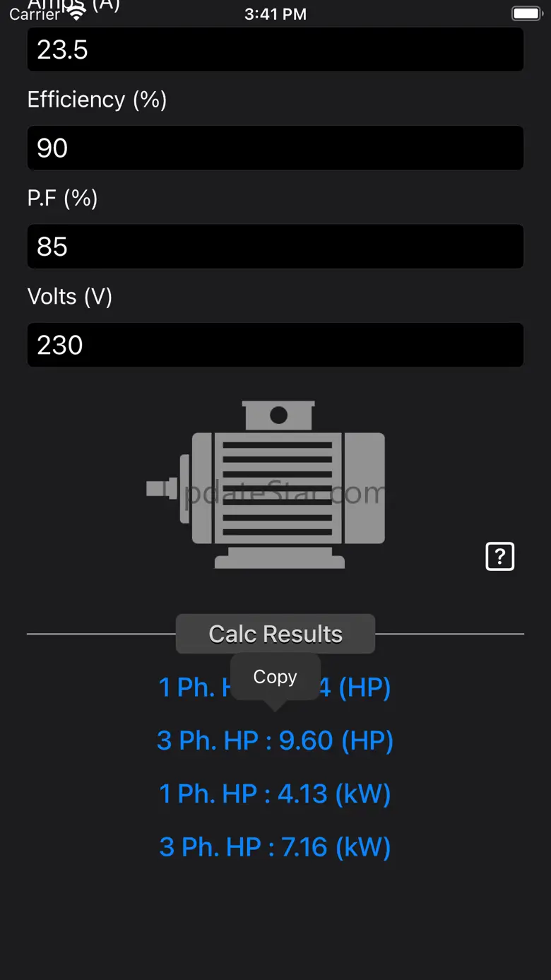 Electrical Motor Calculator 1.0